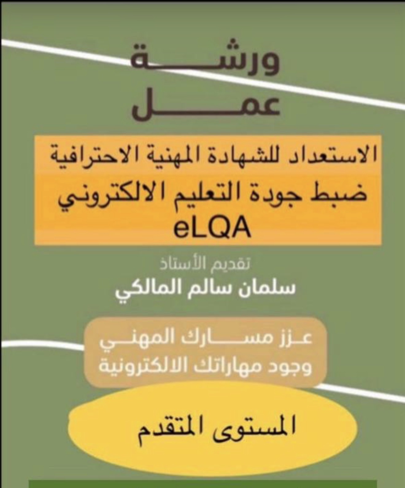 ضبط جودة التعليم الالكتروني eLQA