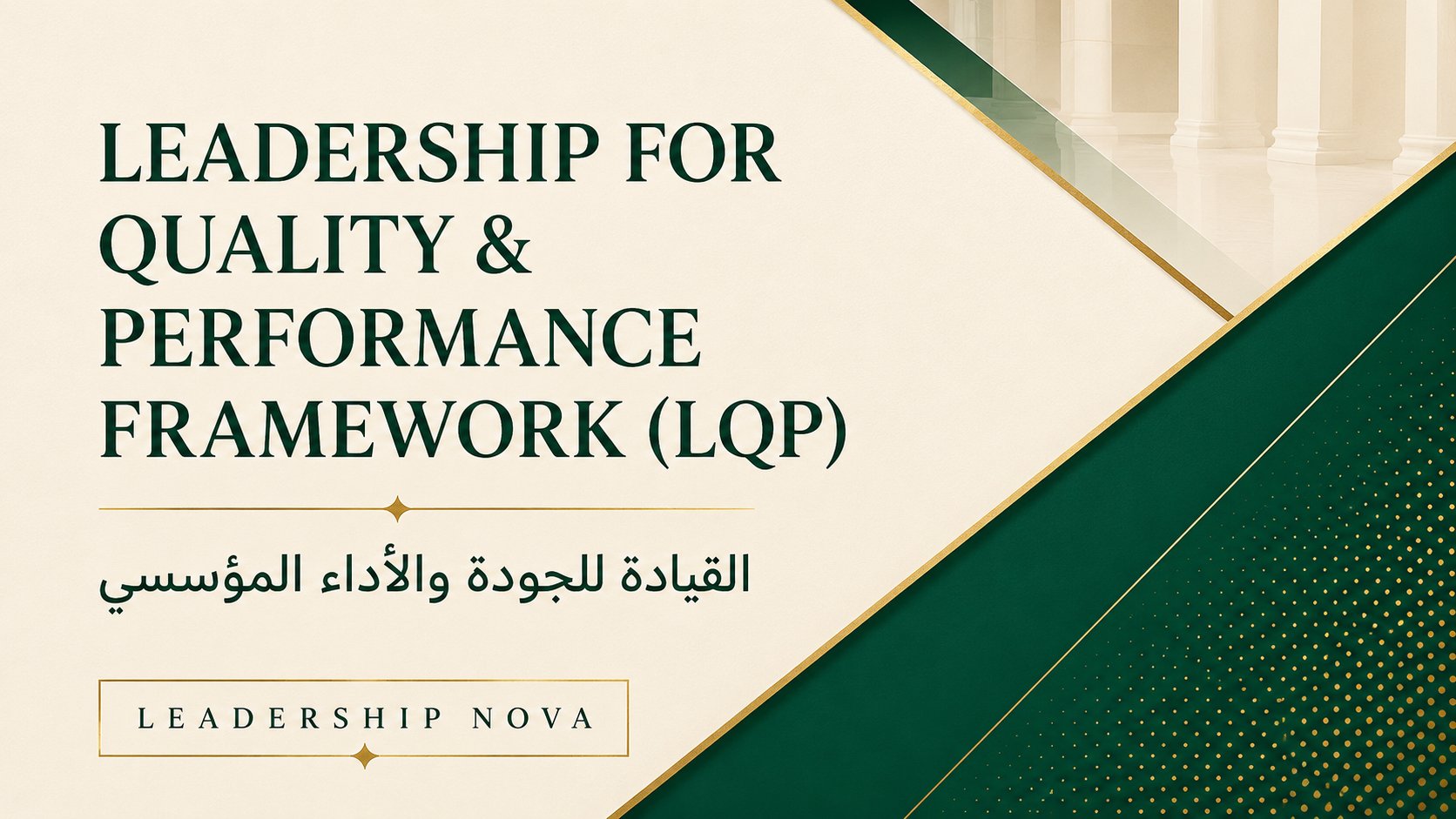 إطار القيادة للجودة والأداء المؤسسي LQP