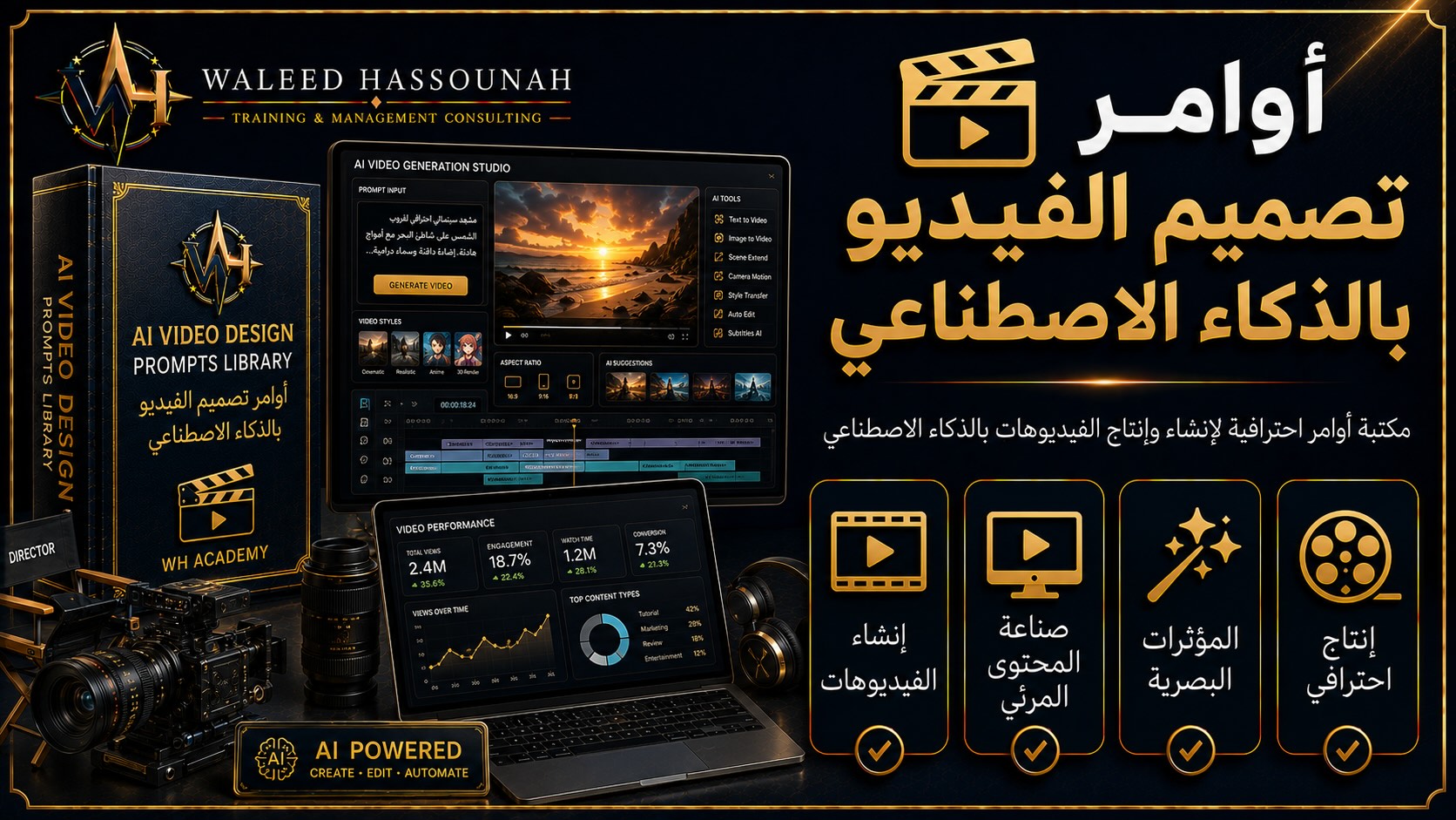 🎬 أوامر تصميم الفيديو بالذكاء الاصطناعي