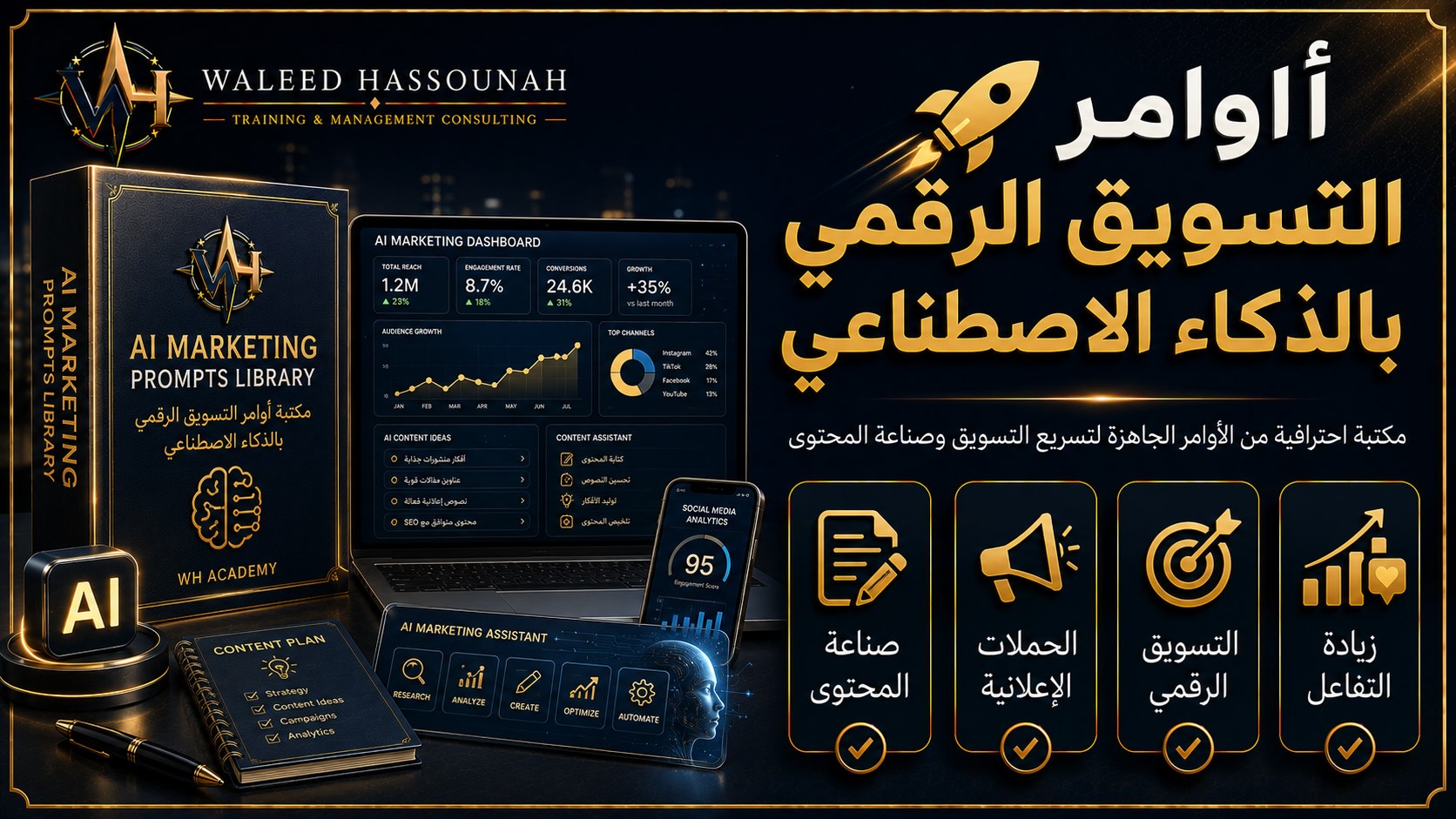 🚀 أوامر التسويق الرقمي بالذكاء الاصطناعي