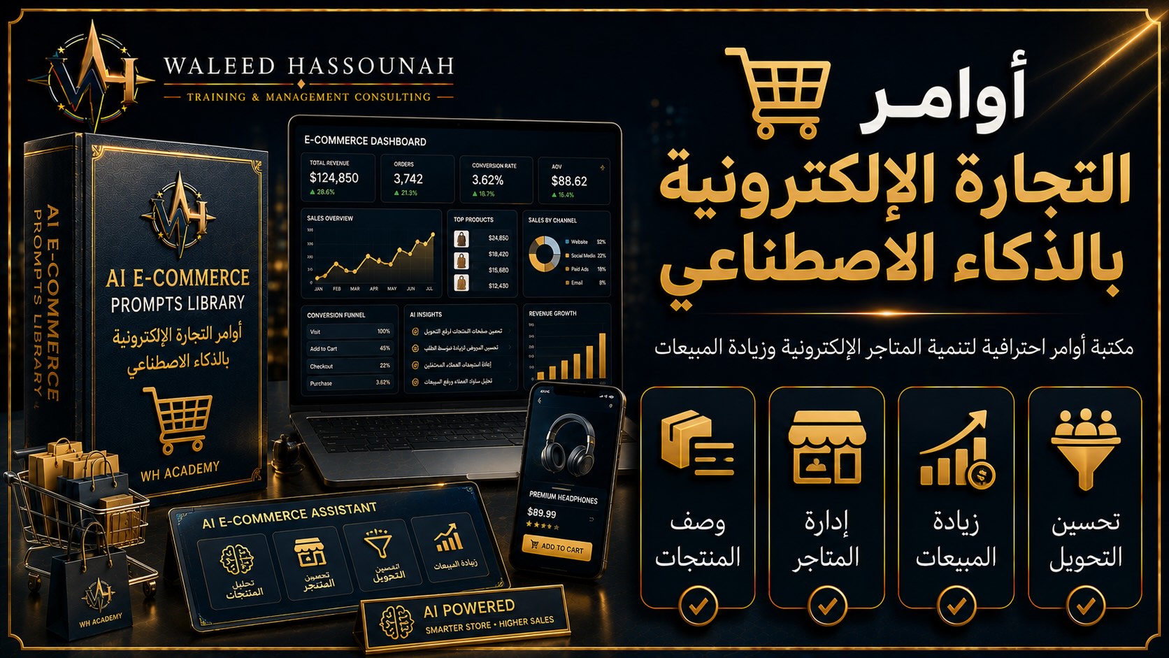 🛒 أوامر التجارة الإلكترونية بالذكاء الاصطناعي